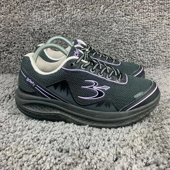 Gdefy Gravity Defyer Mighty Walk Shoes Womens Sz 9.5 Black Verso Shock Athletic - Picture 3 of 8